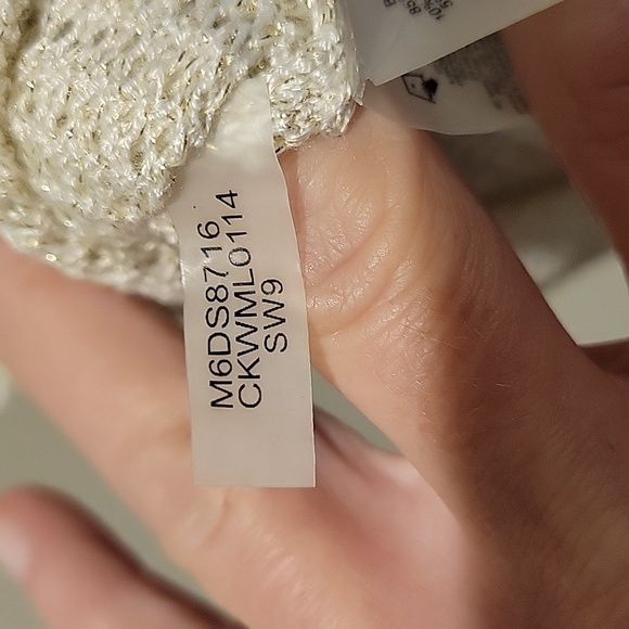 ❤️ NWT! CALVIN KLEIN SLEEVELESS SPARKLY SWEATER TOP W/  TANK TOP UNDERLAY - Picture 11 of 12